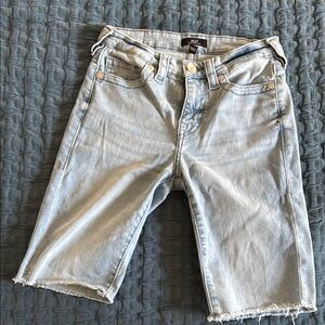 True Religion Riley Light Blue Denim Shorts